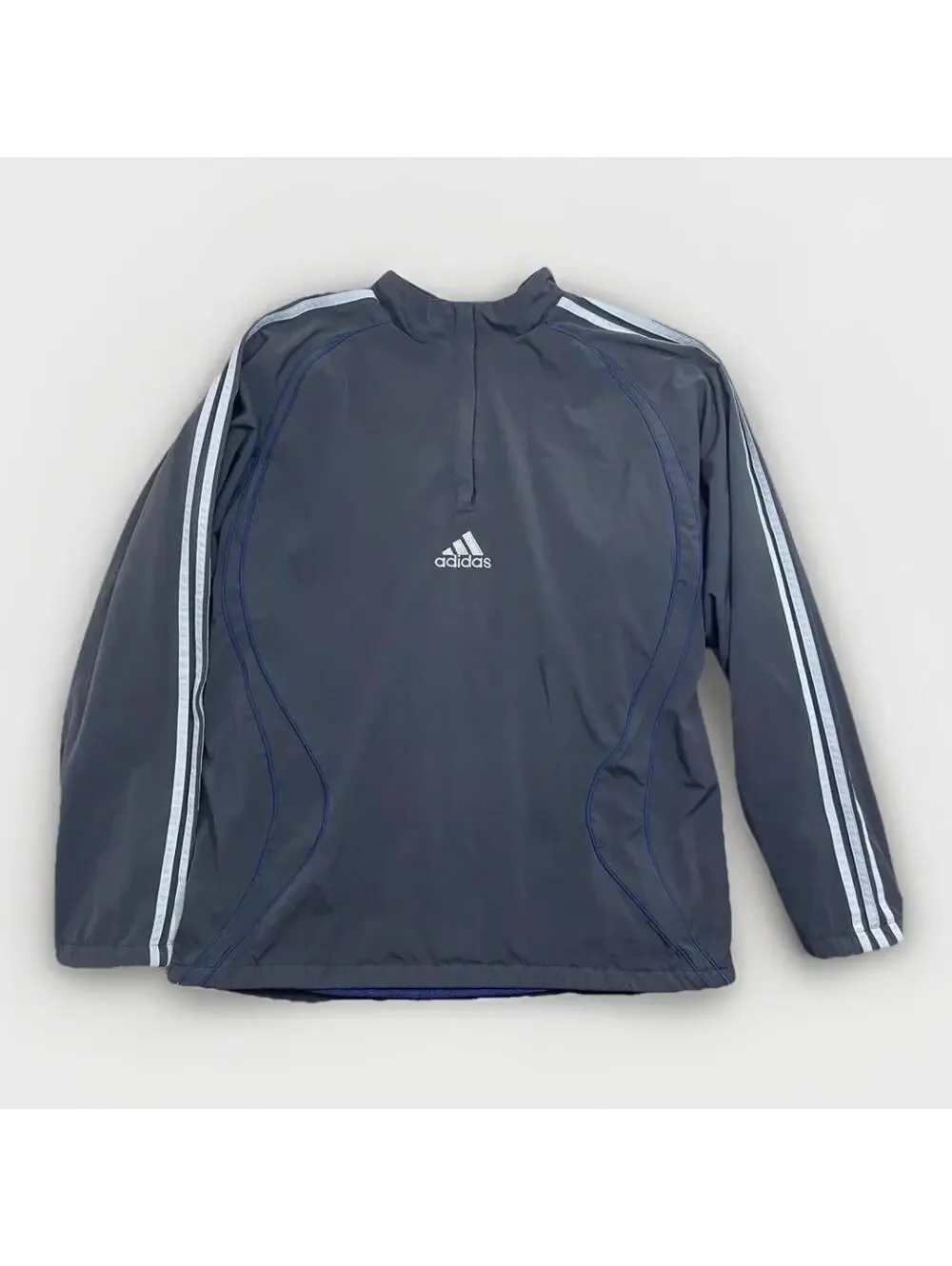 Vintage Adidas 2000s Reversible Sweater Jacket Adjustable Waist Size S